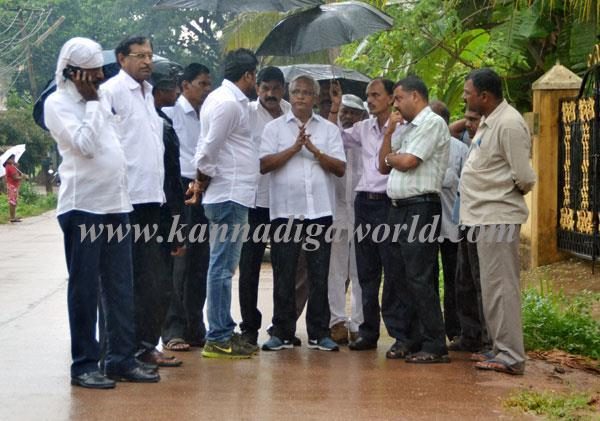 MLA J R Lobo inspects completed concrete main road in Yekkur