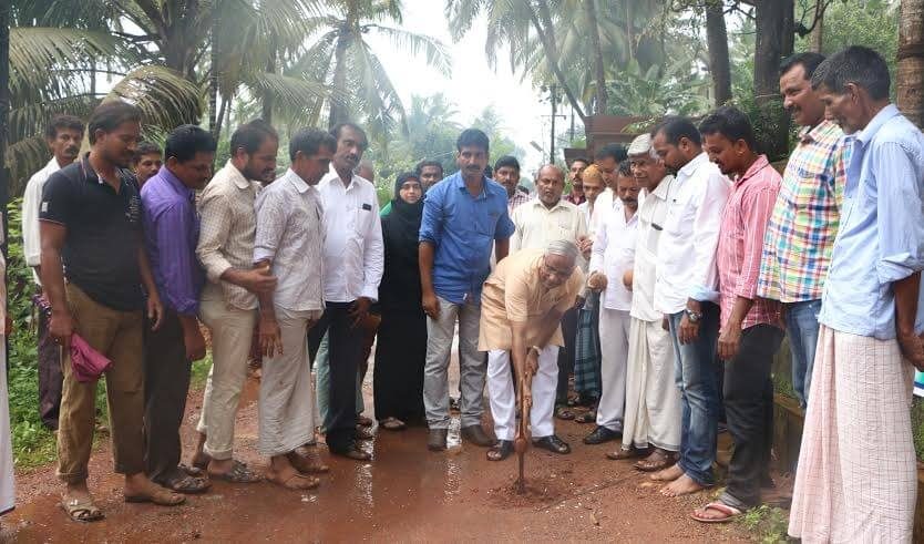 Mangaluru: MLA J R Lobo lays foundation for concreting road works in Bajal